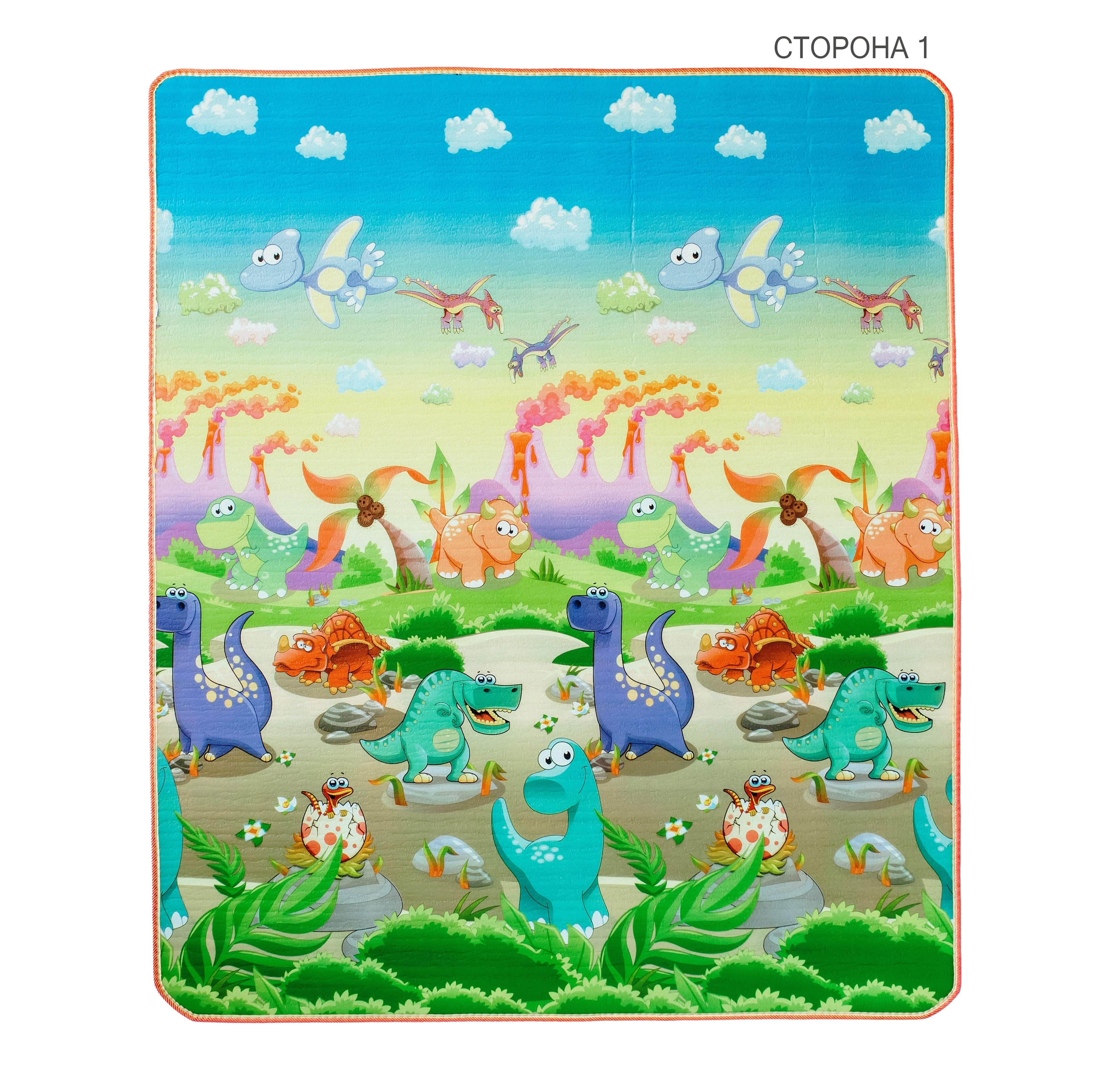 Дитячий двосторонній килимок Limpopo Динозаври та Пляжний сезон, 150х180 см (LP014-150) - фото 3