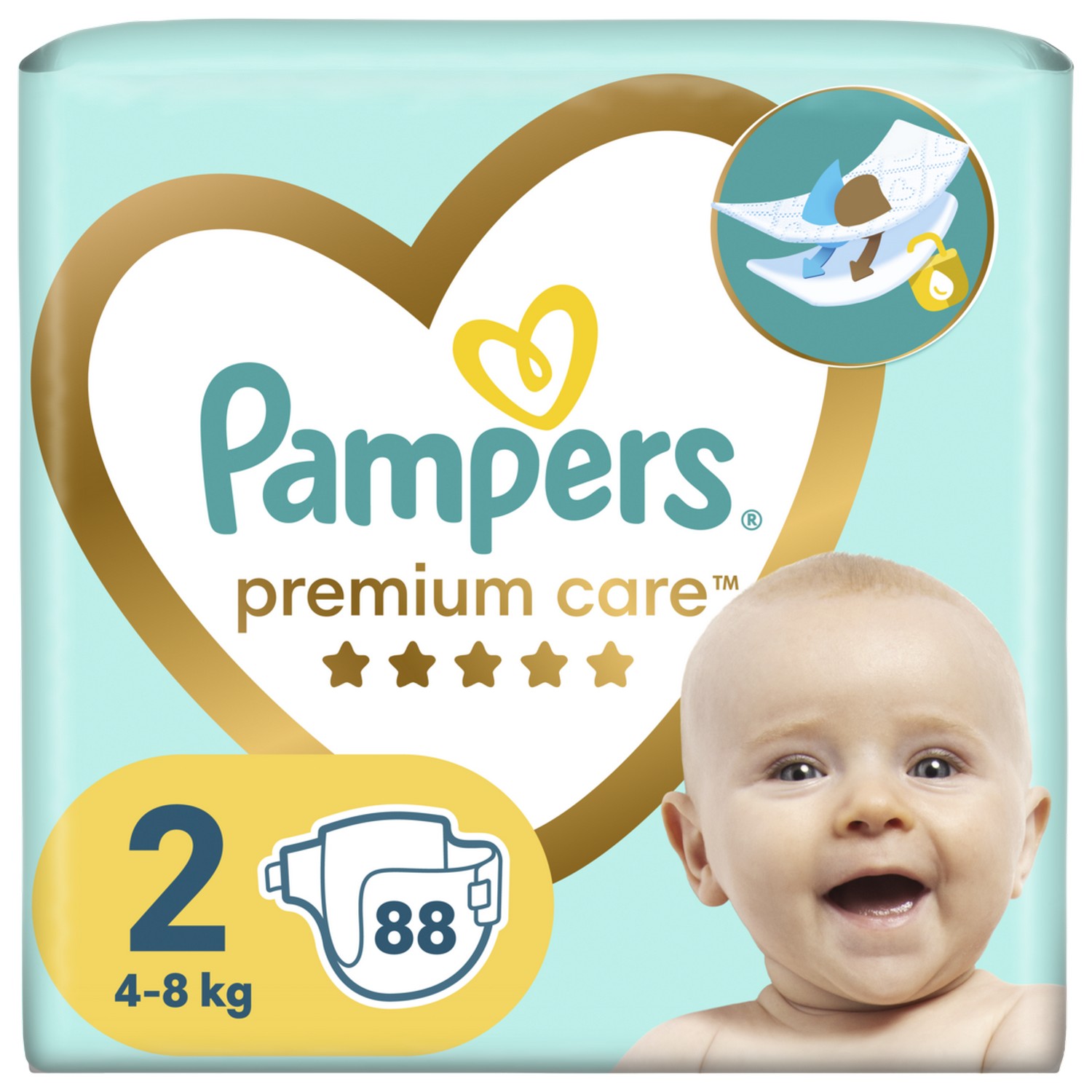 Подгузники Pampers Premium Care 2 (4-8 кг), 88 шт. - фото 1