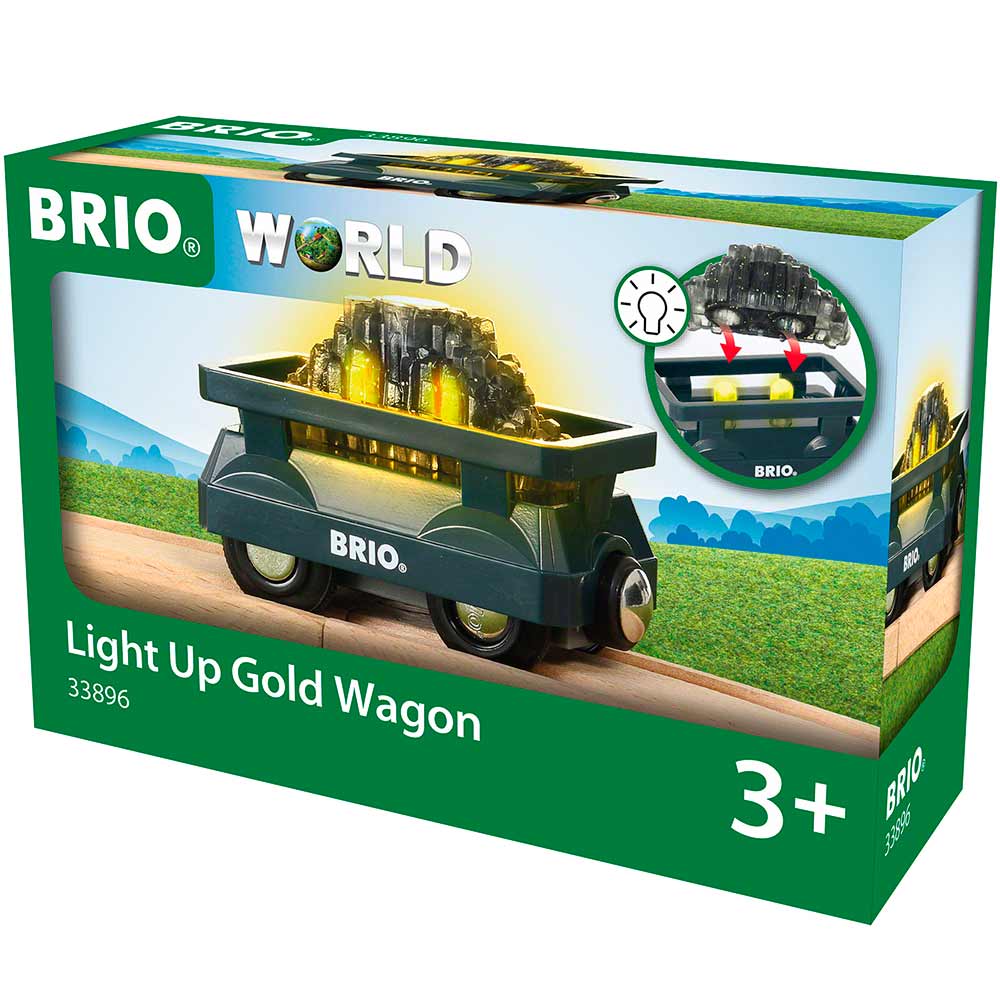 Вагон Brio із золотом та світлом (33896) - фото 1