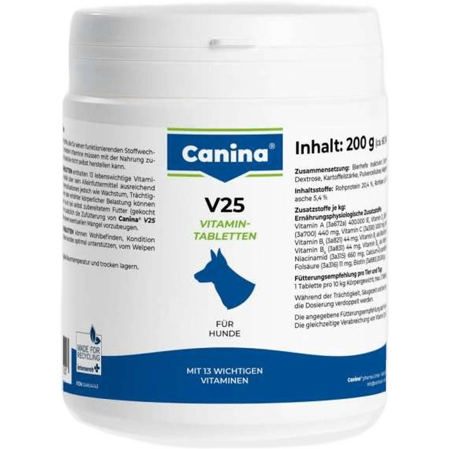 Поливитаминный комплекс Canina V25 Vitamintabletten для собак, 60 таблеток - фото 1