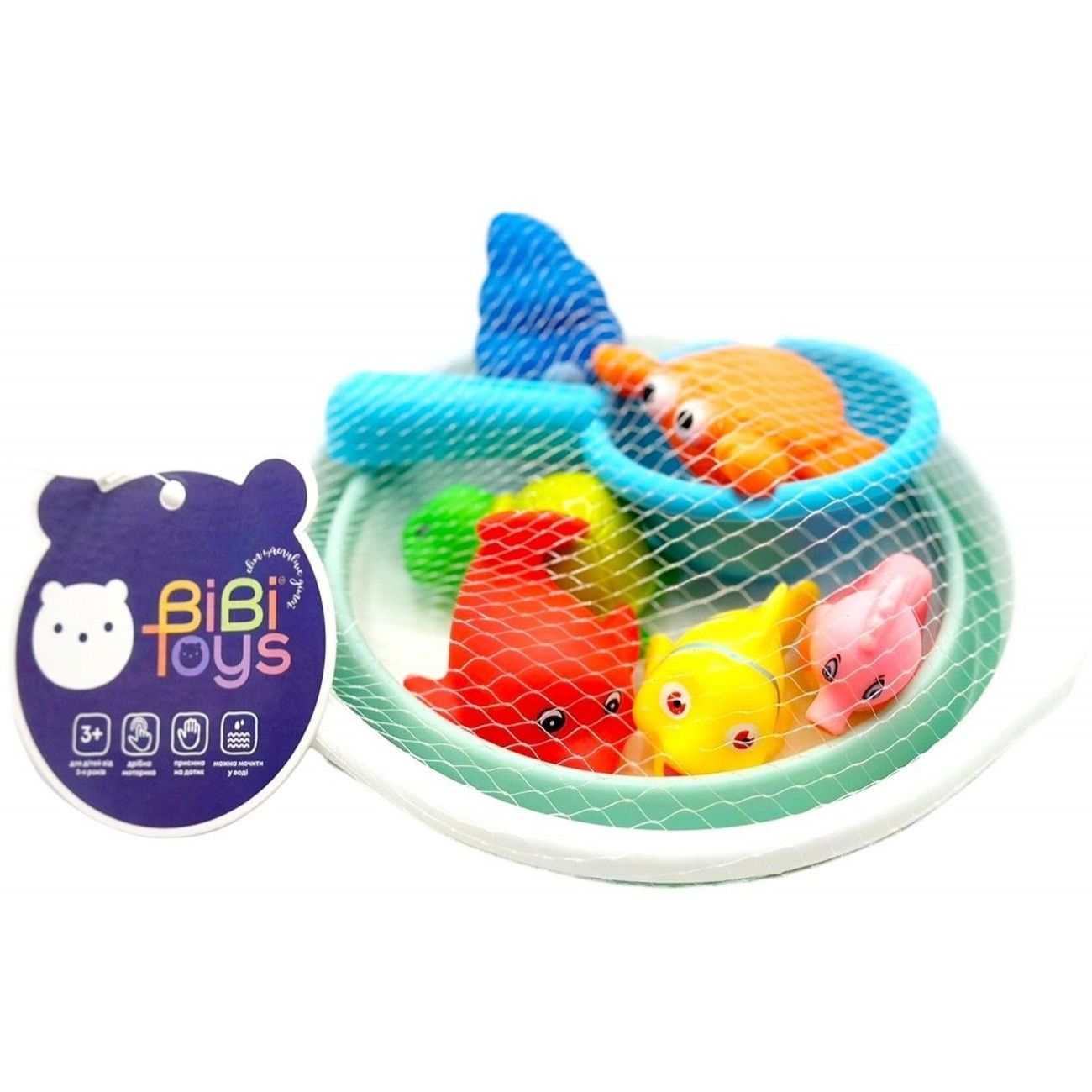 Набір іграшок для купання Bibi Toys Морські тварини 8 шт. (760974BT) - фото 3