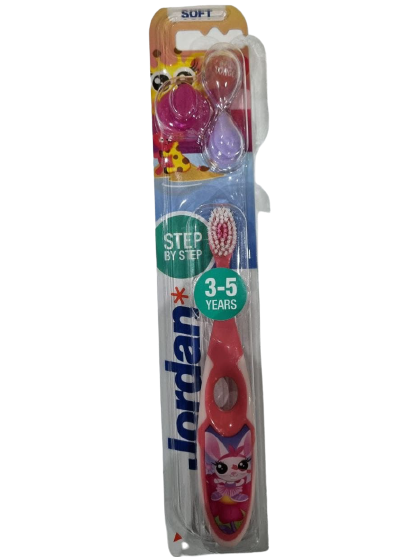 Дитяча зубна щітка Jordan Step 2, 3 - 5 років, м'яка, рожевий - фото 1