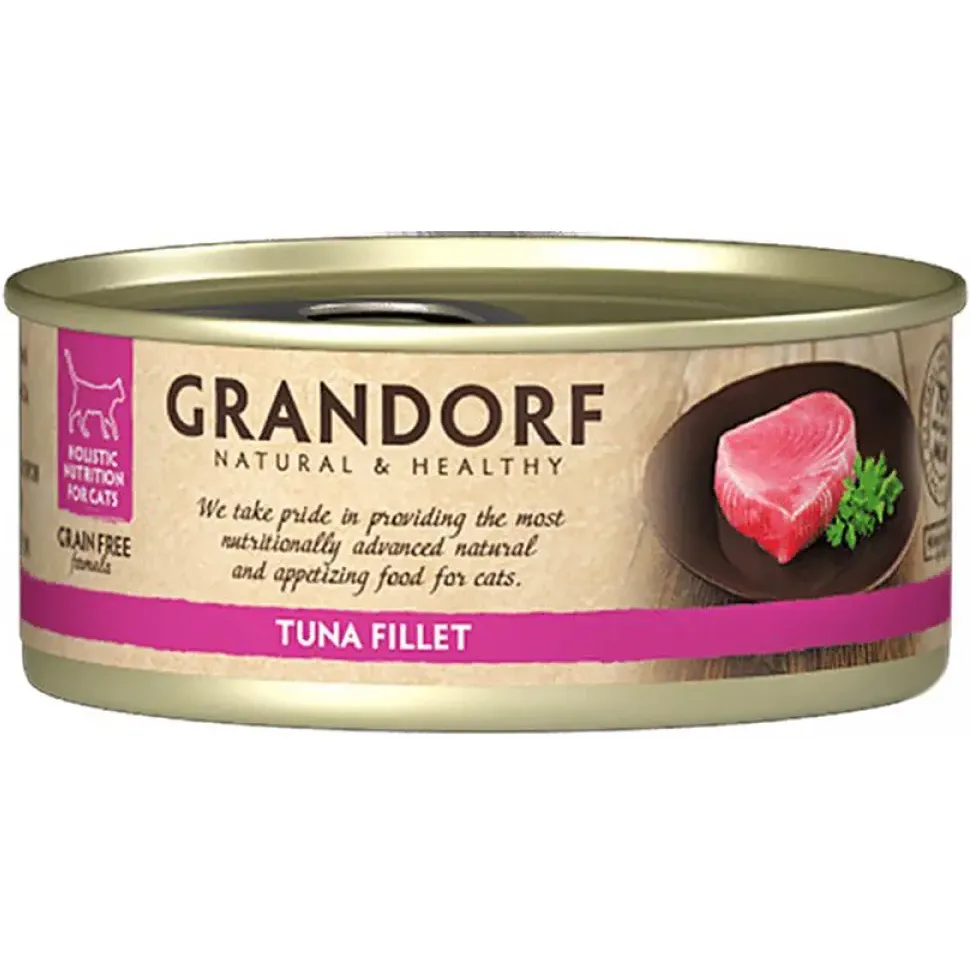 Вологий корм для котів Grandorf Tuna Fillet філе тунця 70 г - фото 1