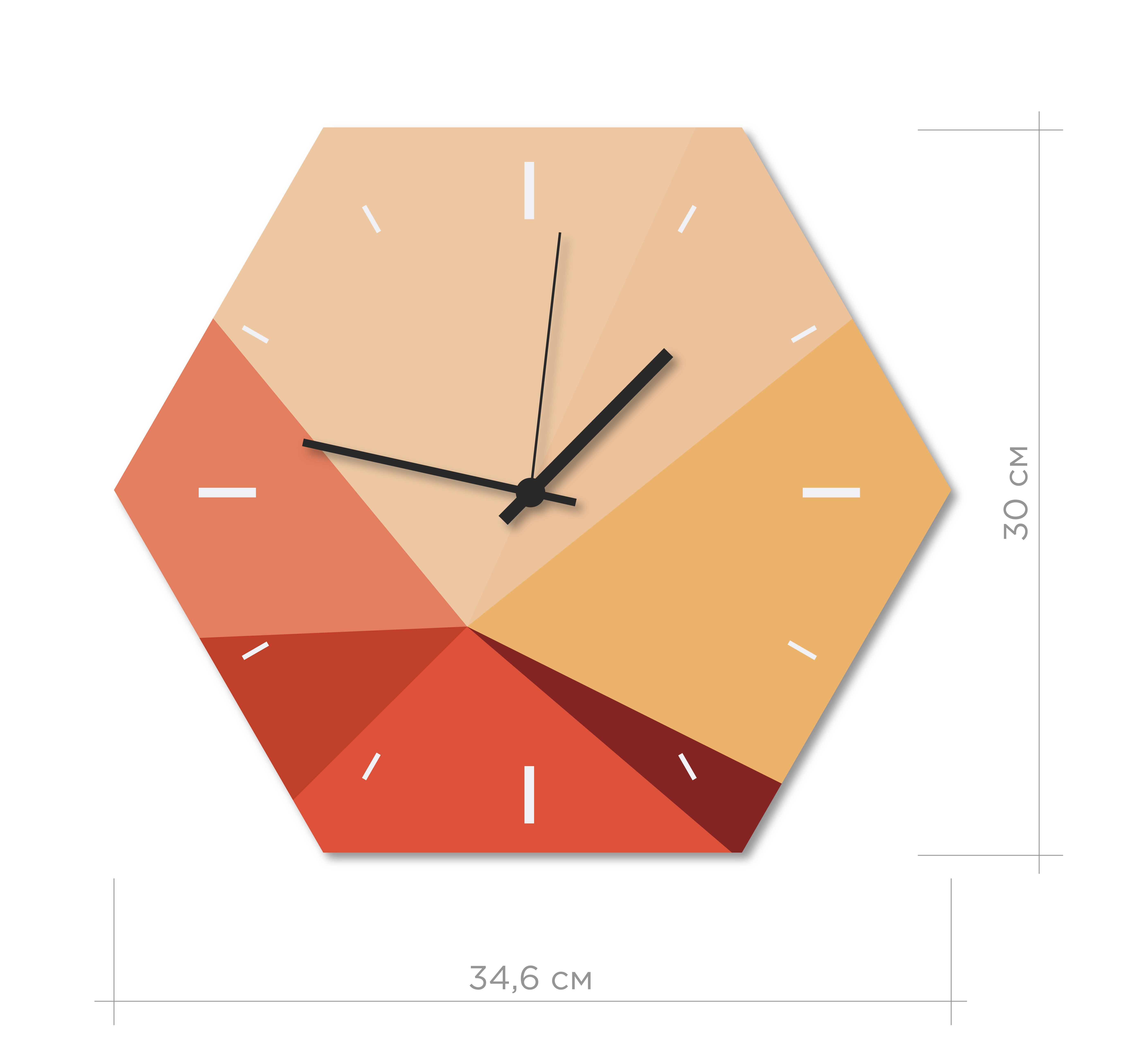 Настінний годинник Art-Life Collection, 34.6x30 см, різнобарв'я (1 Pvh 10 34.6x30) - фото 1
