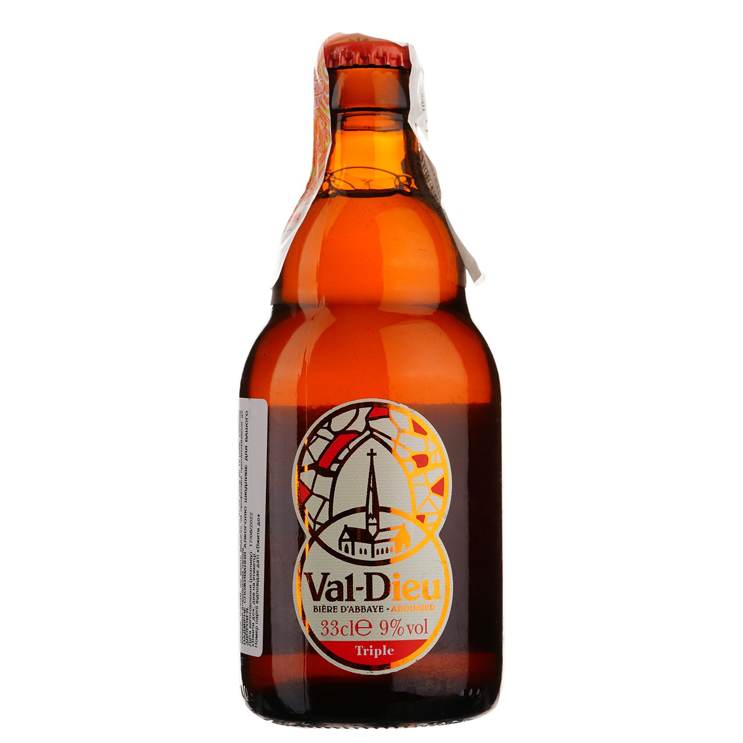 Пиво Val-Dieu Triple, світле, 9%, 0,33 л - фото 1