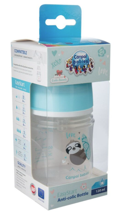 Пляшечка для годування Canpol babies Easystart Коала, 120 мл, бірюзовий (35/220_blu) - фото 3
