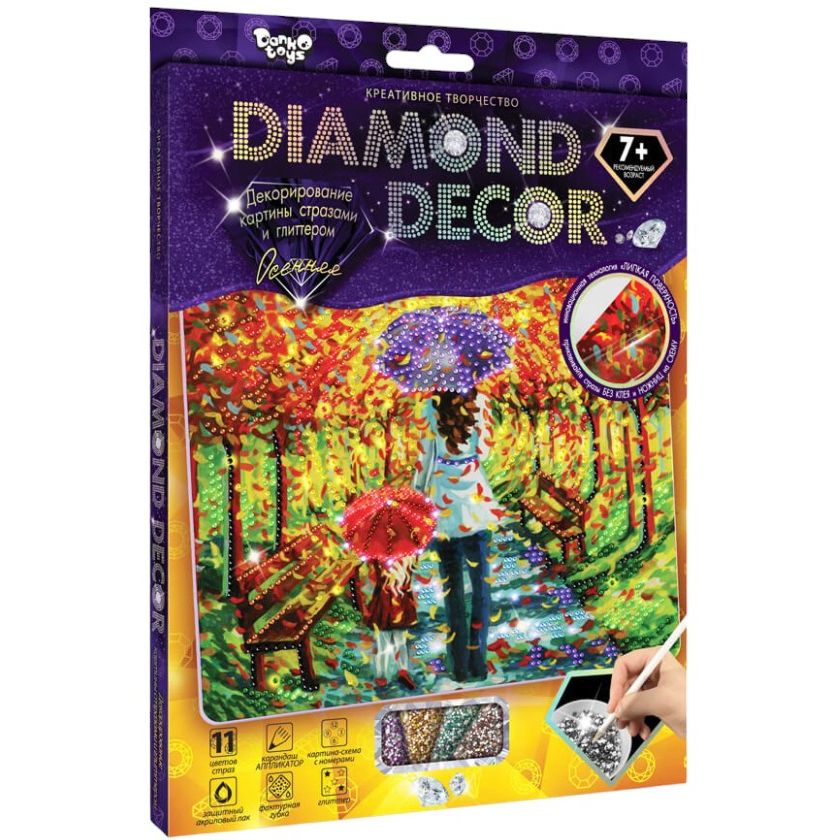 Набор творчества Danko Toys Осенняя DD-01-08 Diamond Decor - фото 1