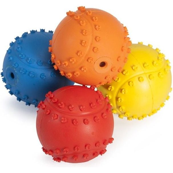 Игрушка для собак Camon Мяч, с пищалкой, резина, 6см, в ассортименте - фото 2
