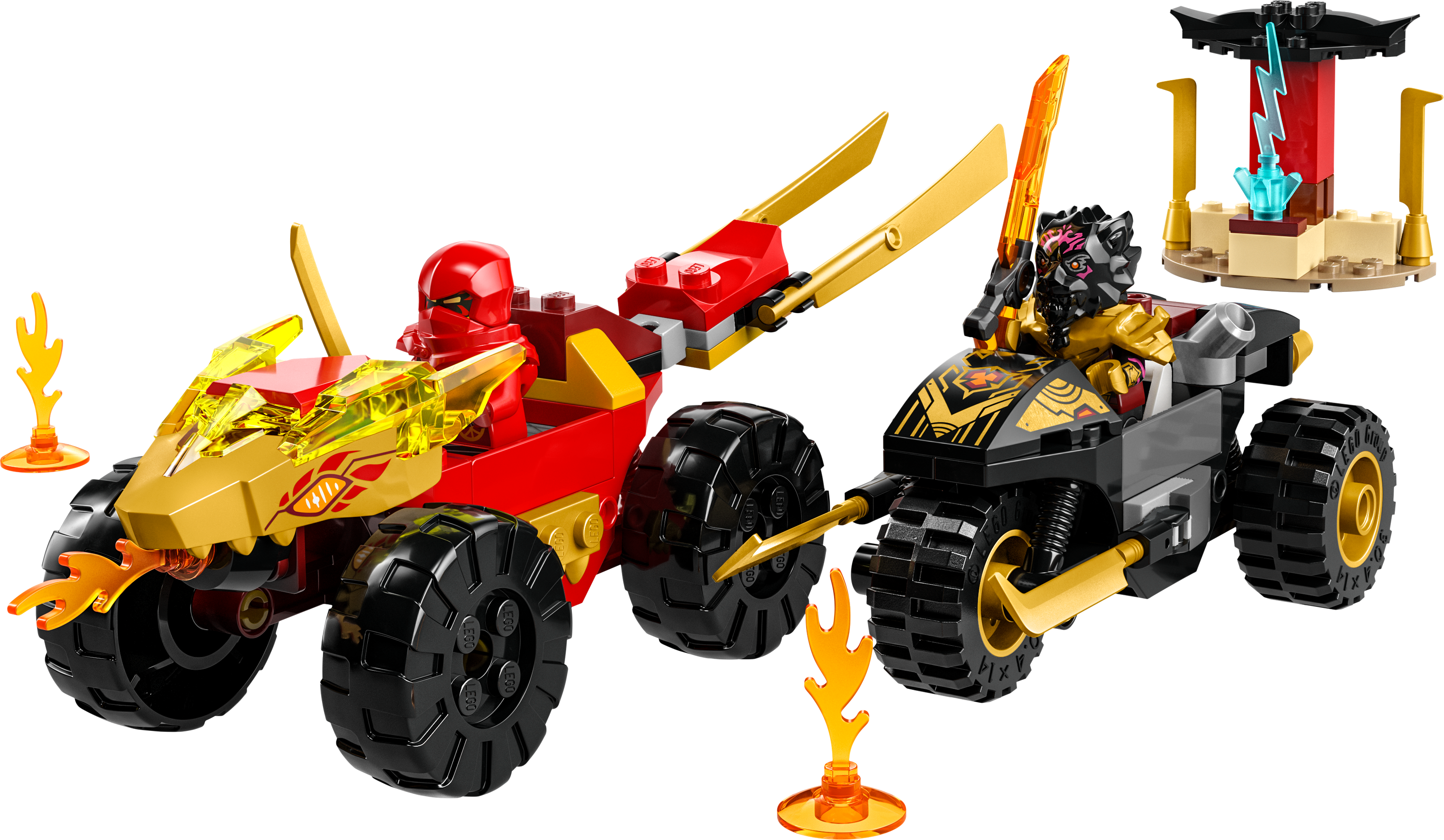 Конструктор LEGO Ninjago Автомобильная и байковая битва Кая и Раса, 103 детали (71789) - фото 2