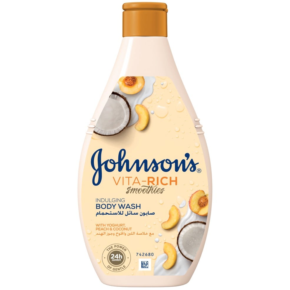 Гель для душа Johnson’s Vita-Rich Смузи, расслабляющий, с йогуртом, кокосом и экстрактом персика, 250 мл - фото 1