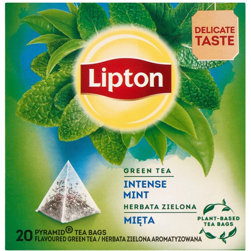 Чай зеленый Lipton Intense Mint, 32 г (20 шт. х 1.6 г) (917454) - фото 1