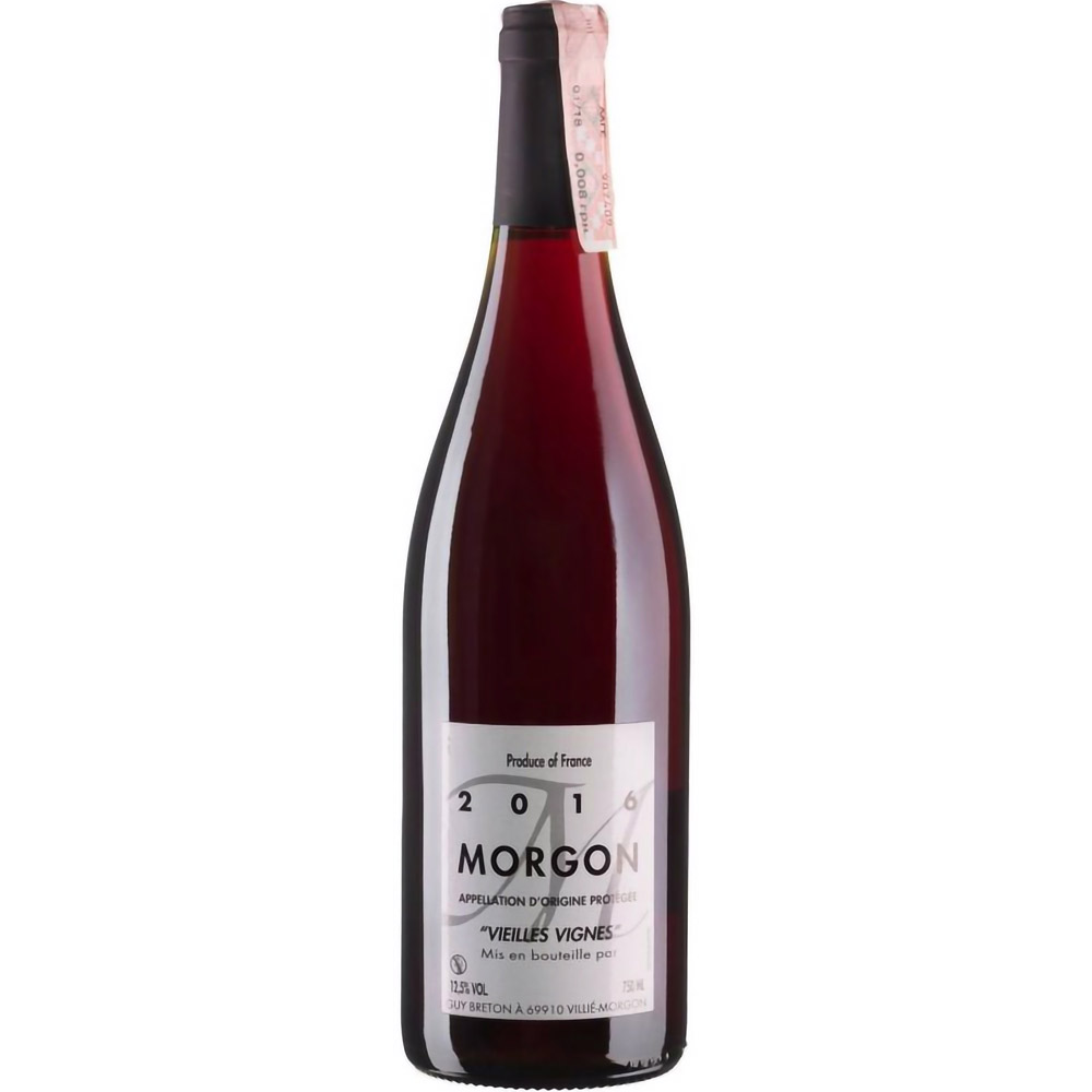 Вино Guy Breton Morgon Vielles Vignes 2018, червоне, сухе, 0,75 л - фото 1