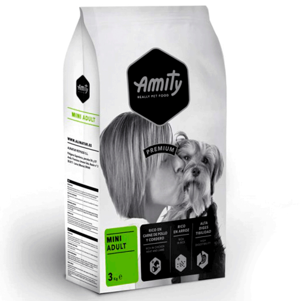 Сухой корм для собак мелких пород Amity Mini Adult, с курицей и ягненком, 3 кг (8436538940778) - фото 1