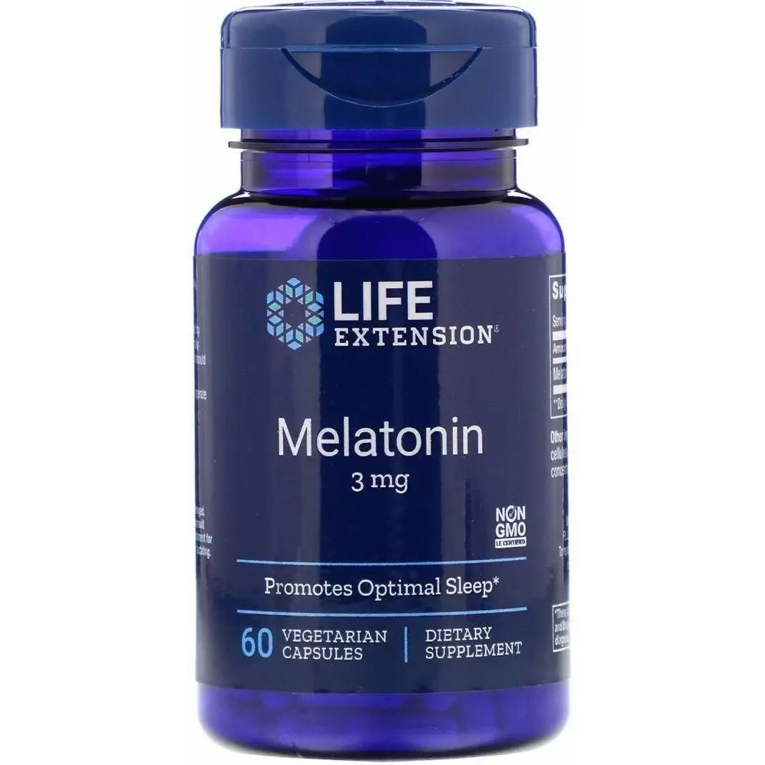 Мелатонін Life Extension Melatonin 3 мг 60 капсул - фото 1