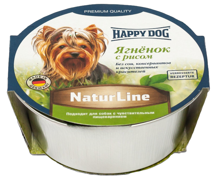 Вологий корм для собак Happy Dog Schale NaturLine LammReis, паштет з ягням та рисом, 85 г (1002724) - фото 2