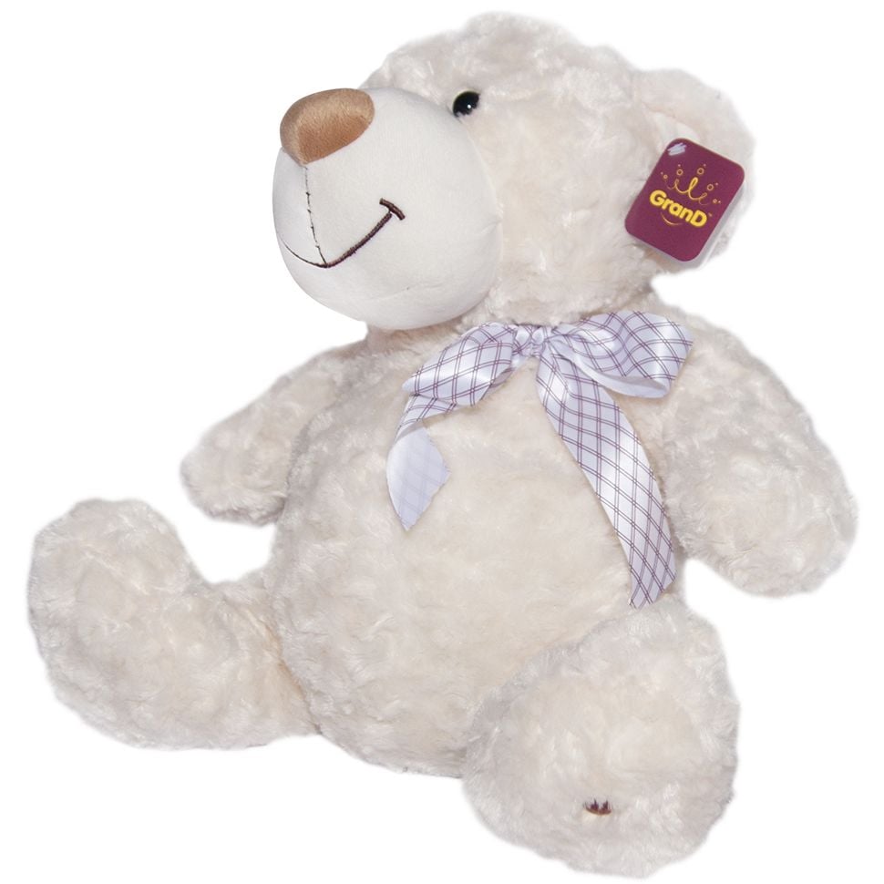 М'яка іграшка Grand Ведмідь з бантом, 40 см, білий (4002GMB) - фото 2
