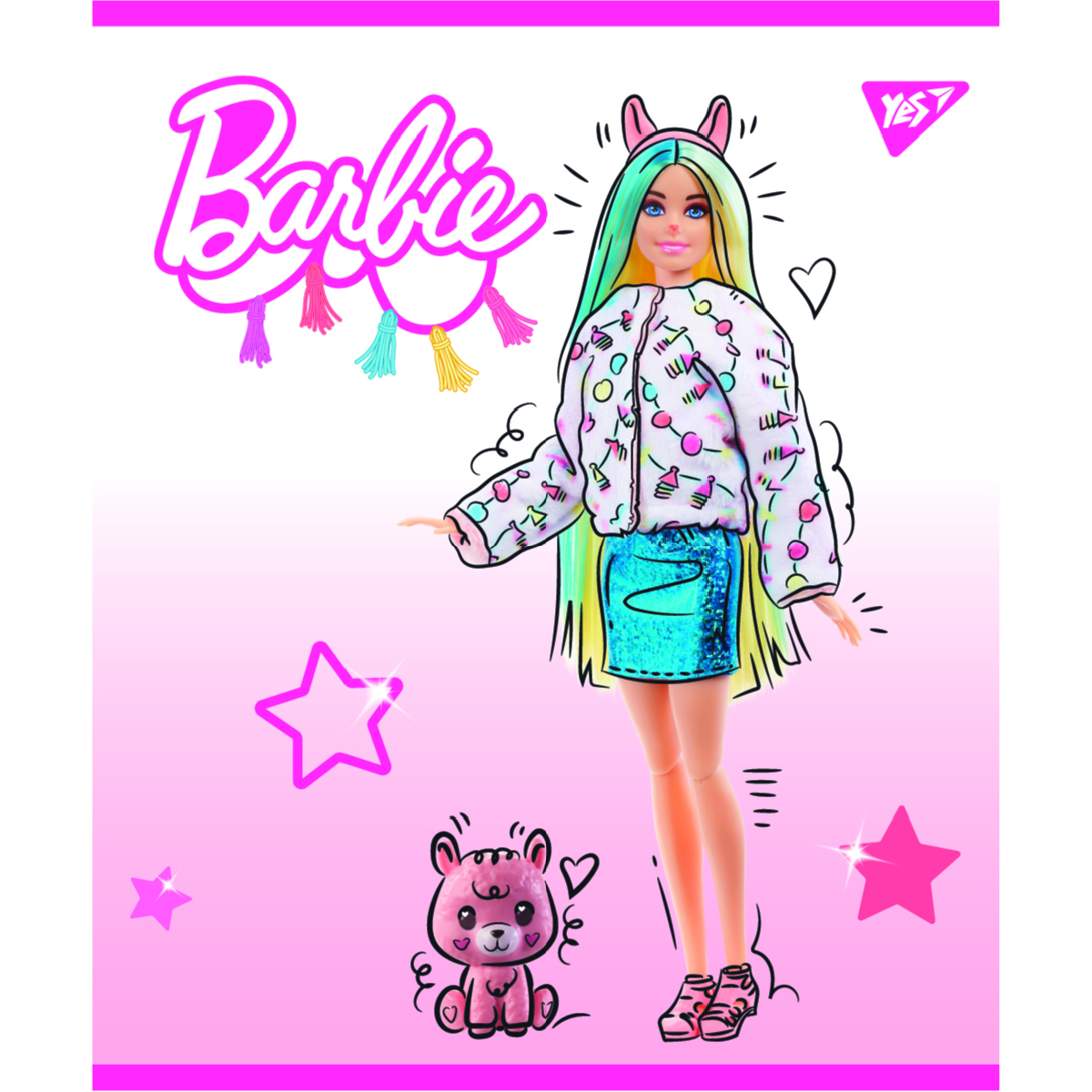 Набор тетрадей Yes Barbie А5 в клетку 18 листов 10 шт. (766813) - фото 3