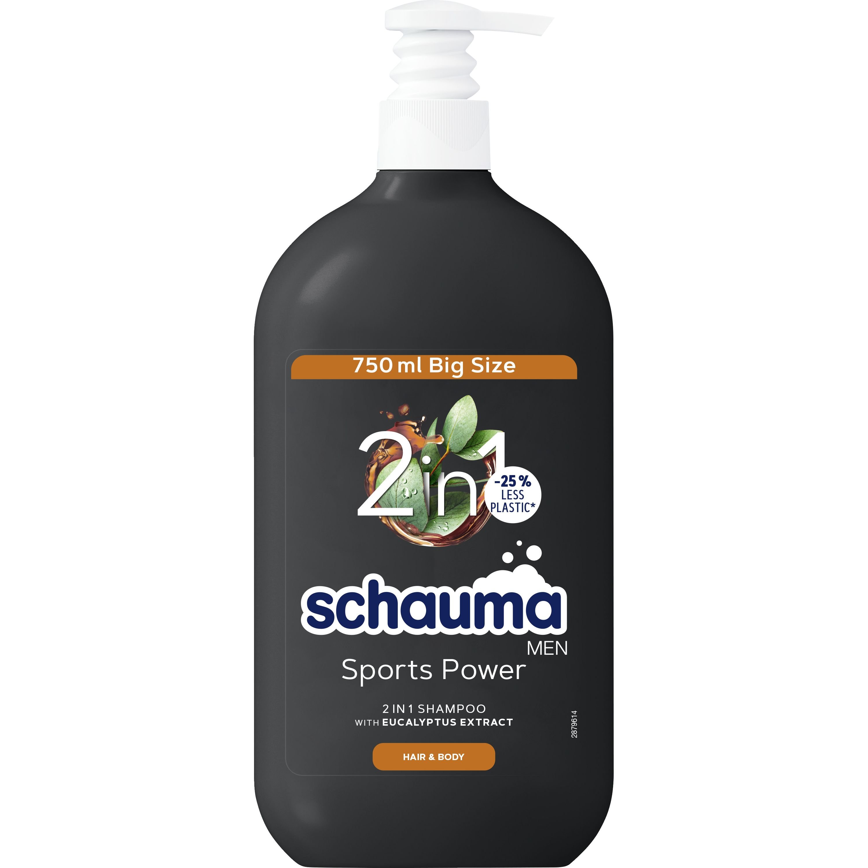 Шампунь Schauma Men Sports Power 2 в 1, для волос и тела, 750 мл - фото 1