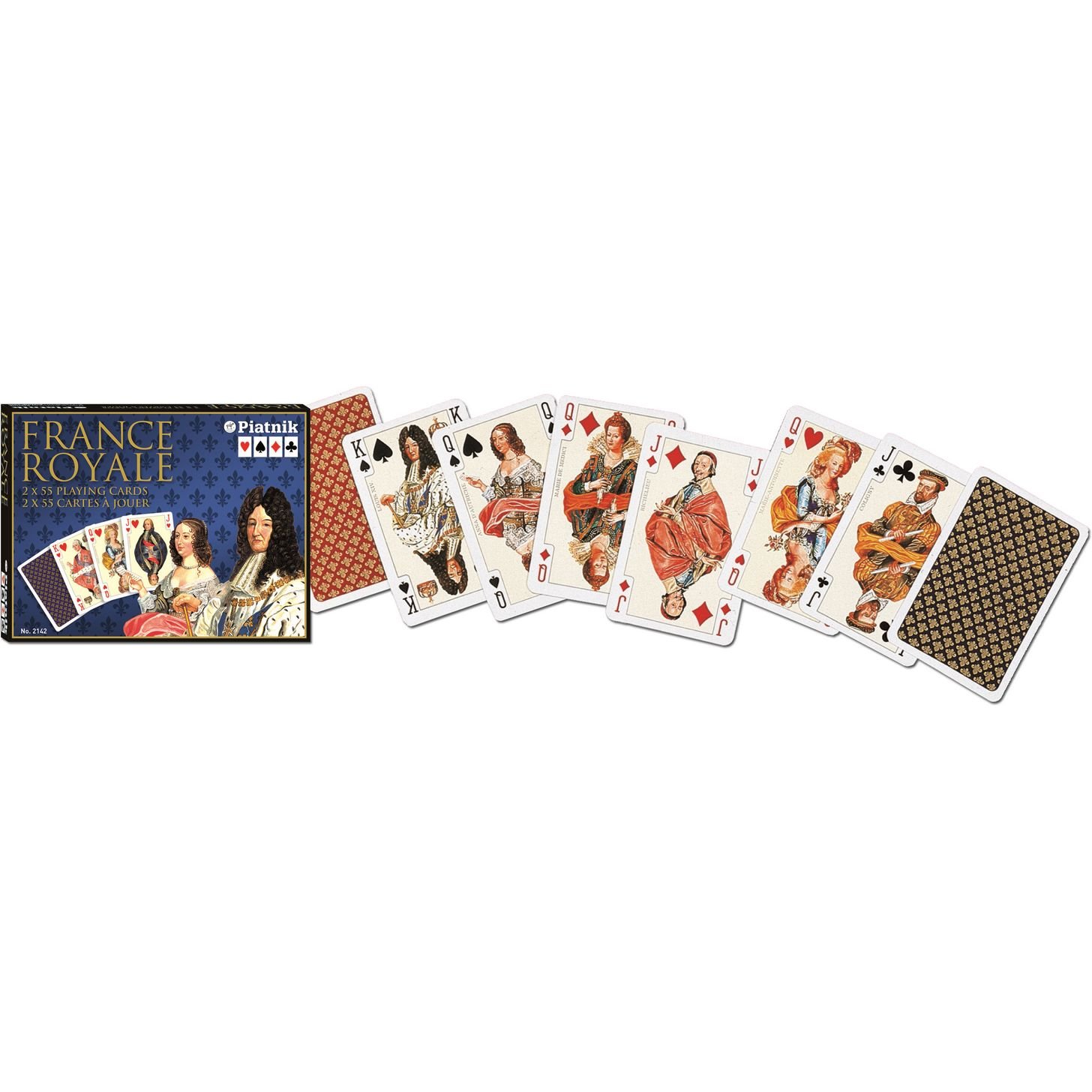 Карты игральные Piatnik Короли Франции, 2 колоды по 55 карт (PT-214240) - фото 1