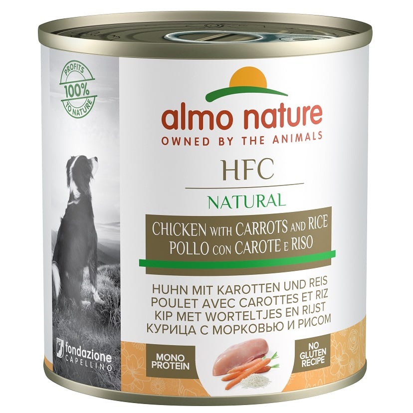 Вологий корм для собак Almo Nature HFC Dog Natural, з куркою, морквою та рисом, 280 г (5561) - фото 1
