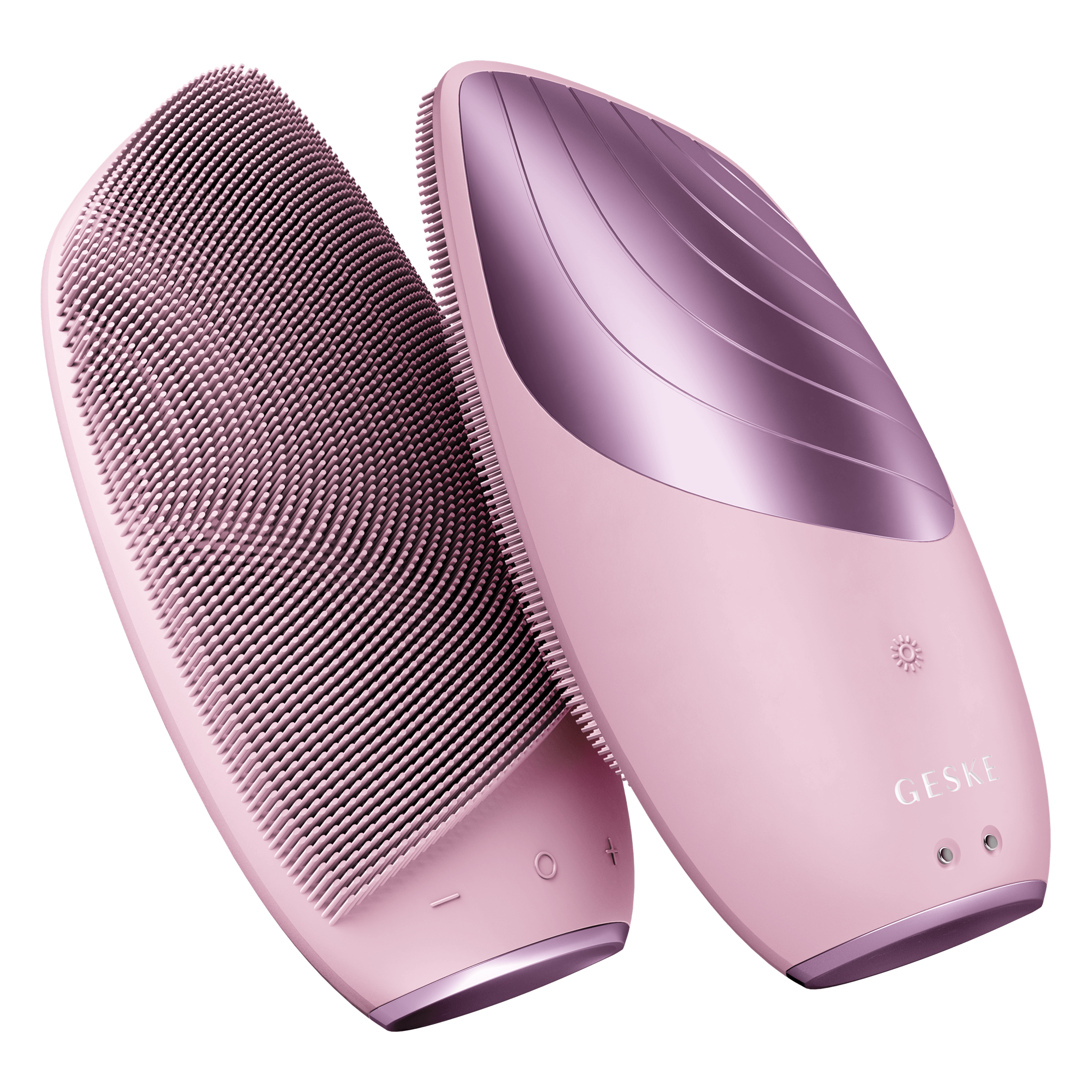 Електронна звукова термощітка для обличчя GESKE Sonic Thermo Facial Brush 6 в 1 рожева - фото 2