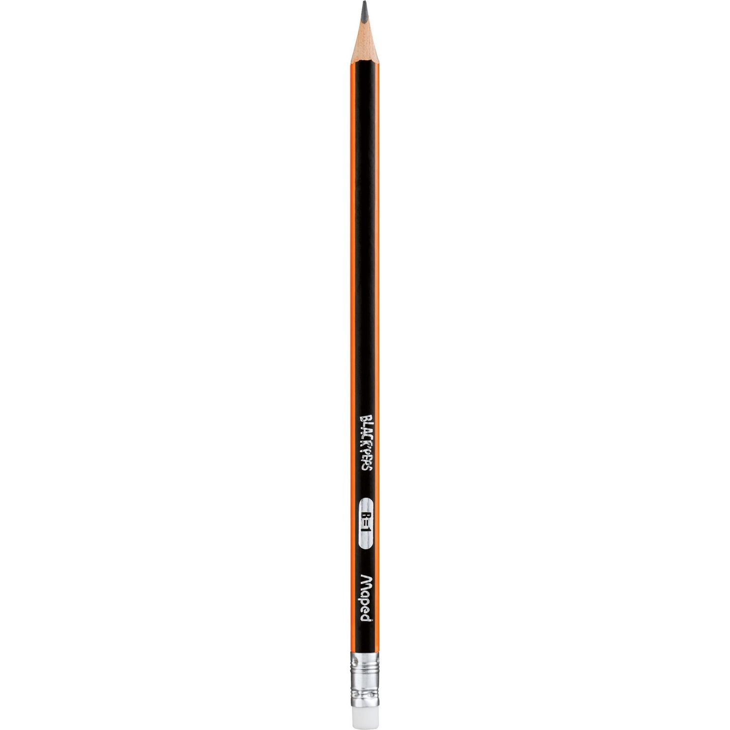 Олівець графітовий Maped Black Peps B з гумкою (MP.851724) - фото 1