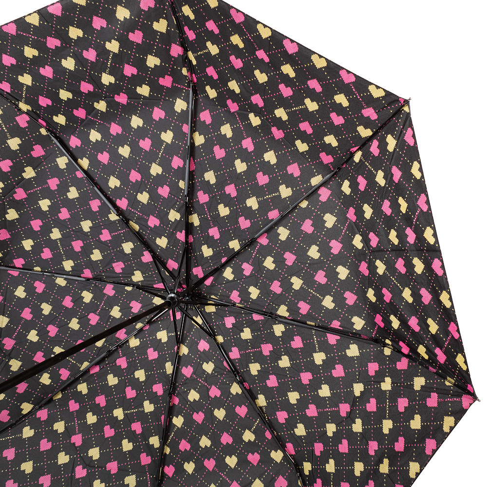 Женский складной зонтик механический Barbara Vee 96 см черный - фото 3