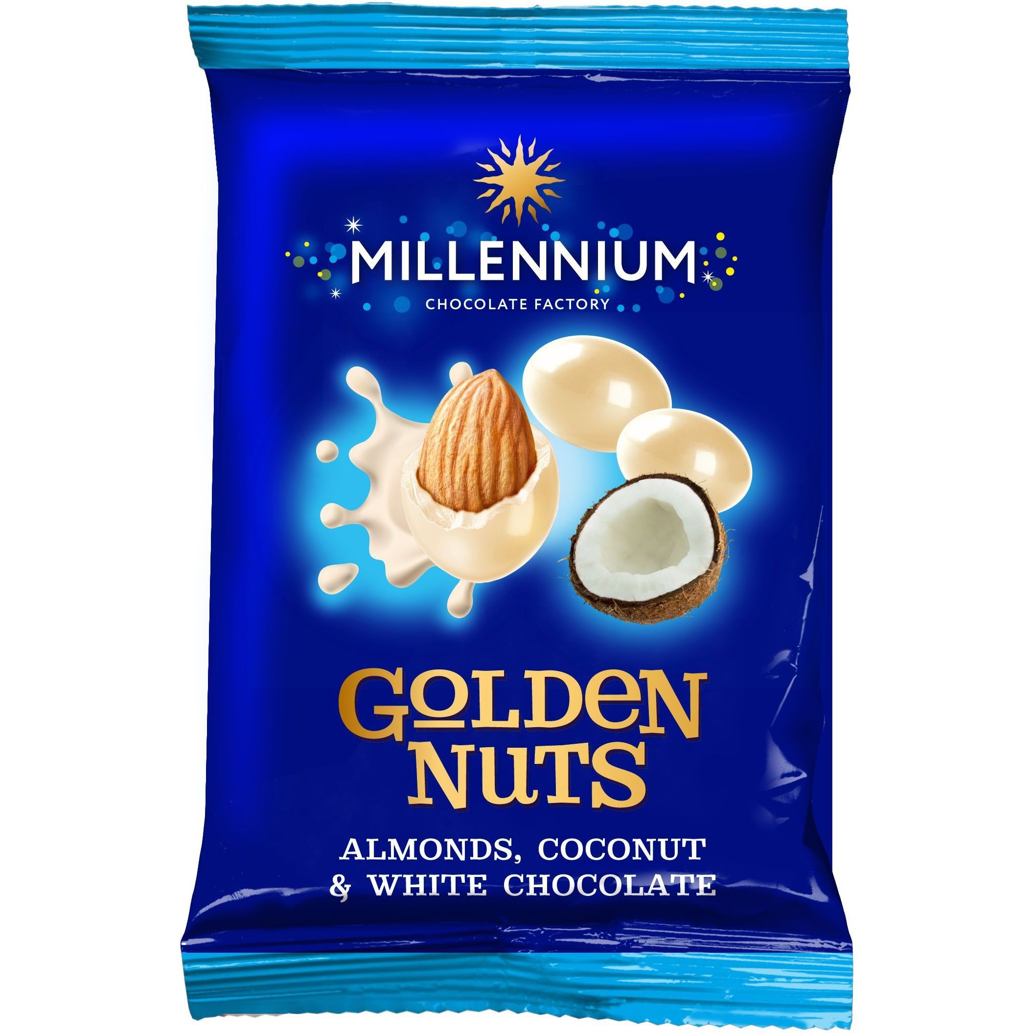 Драже Millennium Golden Nut мигдаль у білому шоколаді з кокосом 100 г - фото 1