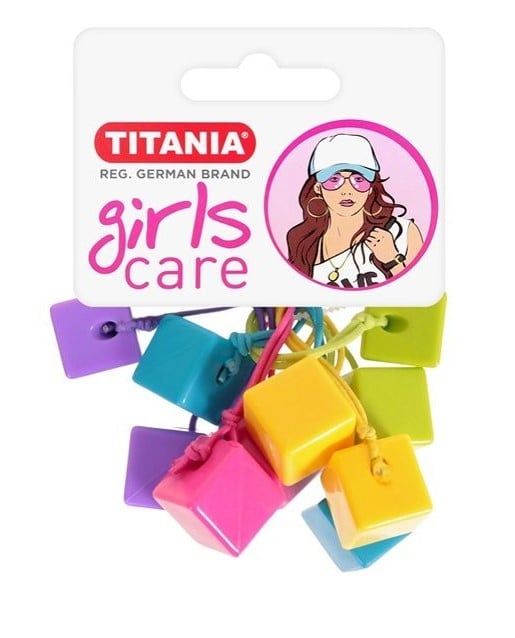 Набор разноцветных резинок для волос Titania Кубик, 5 шт. (7981 GIRL) - фото 1