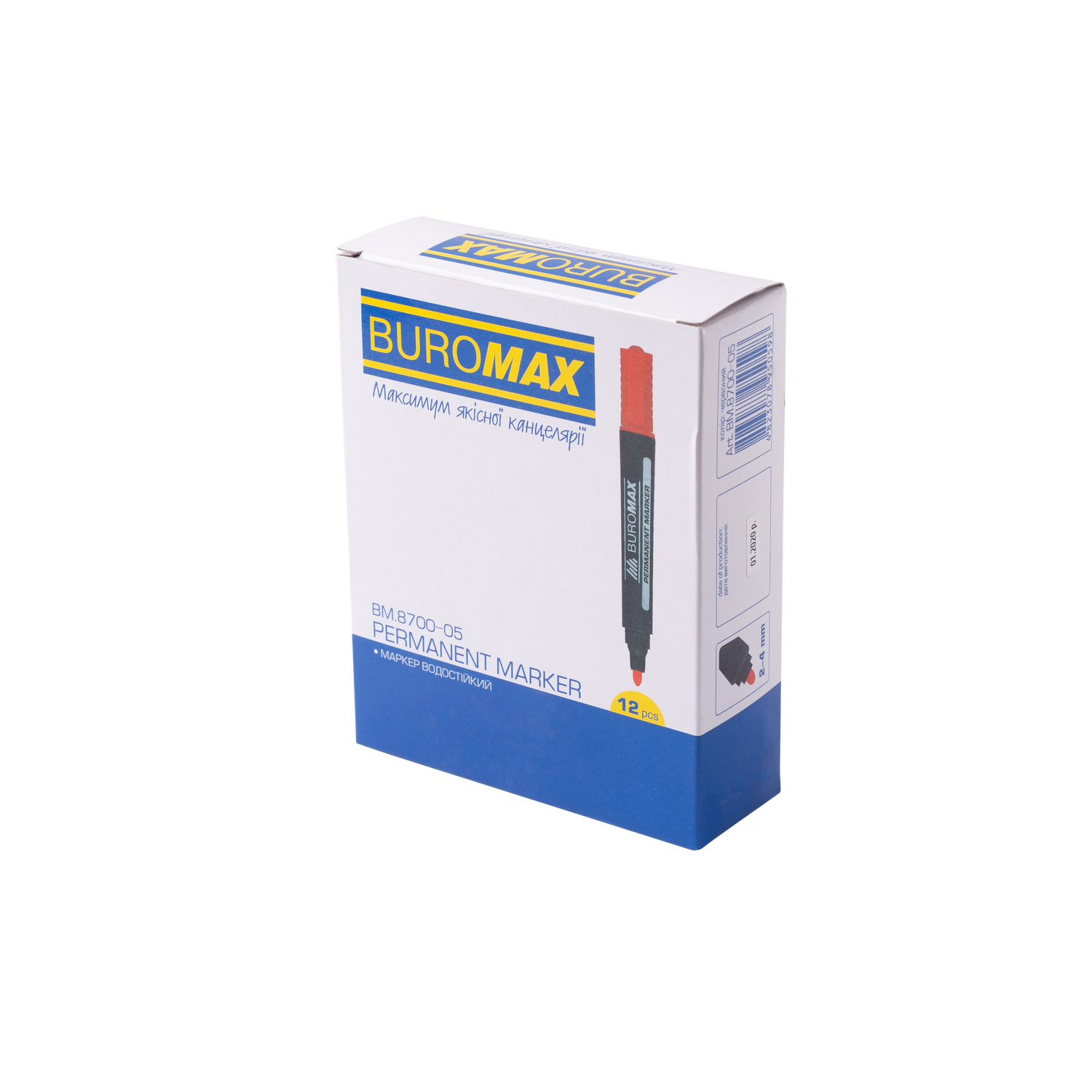 Маркер Buromax Jobmax водостійкий червоний (BM.8700-05) - фото 3