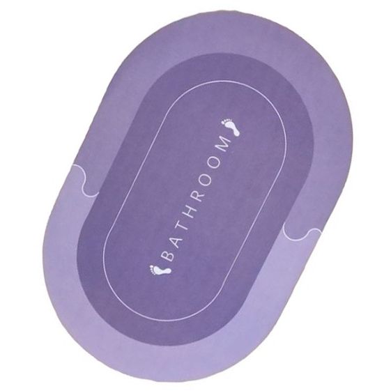 Килимок суперпоглинаючий у ванну Stenson 60x40 см овальний фіолетовий (26249) - фото 3