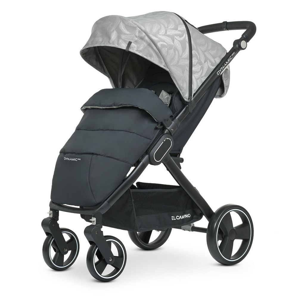 Коляска El Camino Dynamic Pro Me 1053B Special Light Gray, черная с серым (25510) - фото 16