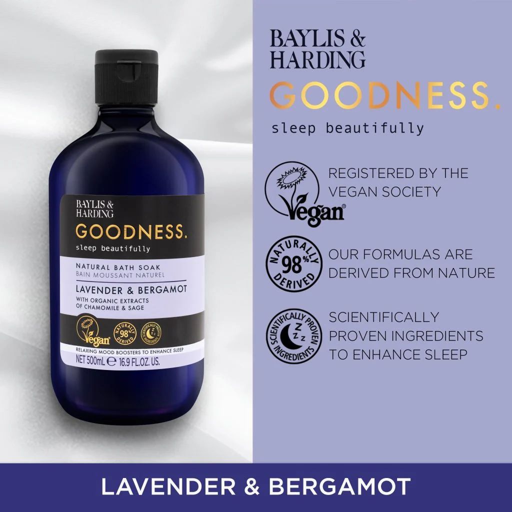 Пена для ванной Baylis & Harding Goodness Sleep Lavender and Bergamot 500 мл - фото 2