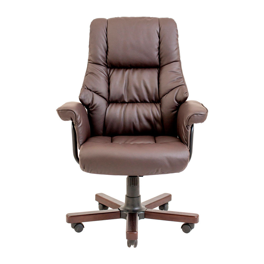 Кресло офисное Richman Конгрес Вуд M-2 Широкий Anyfix Wide Кожа Люкс коричневый (RCM-1049) - фото 3
