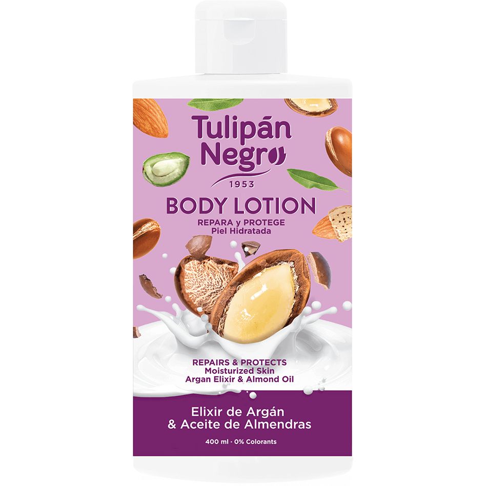 Лосьон для тела Tulipan Negro Elixir Argan & Almond Oil Body Lotion 400 мл - фото 1