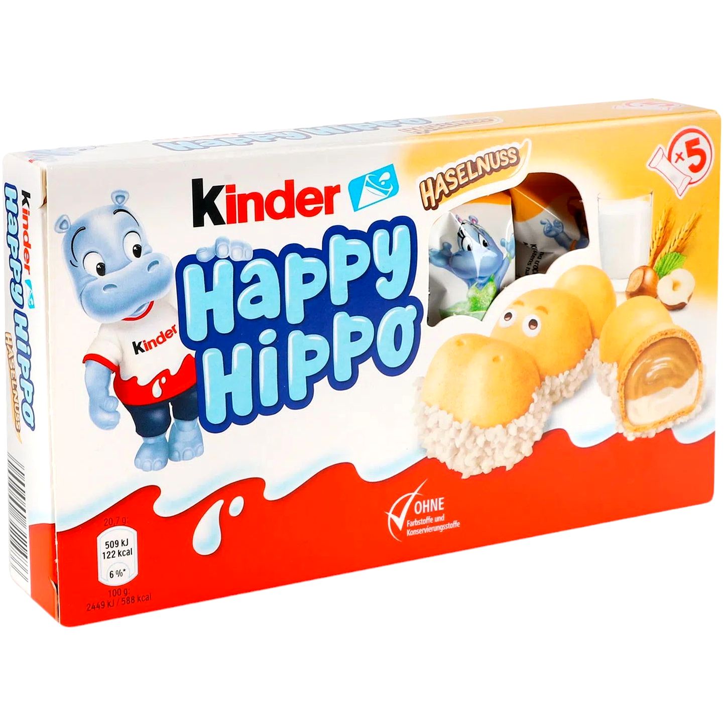 Вафлі Kinder Happy Hippo Hazelnut 100 г (896581) - фото 1