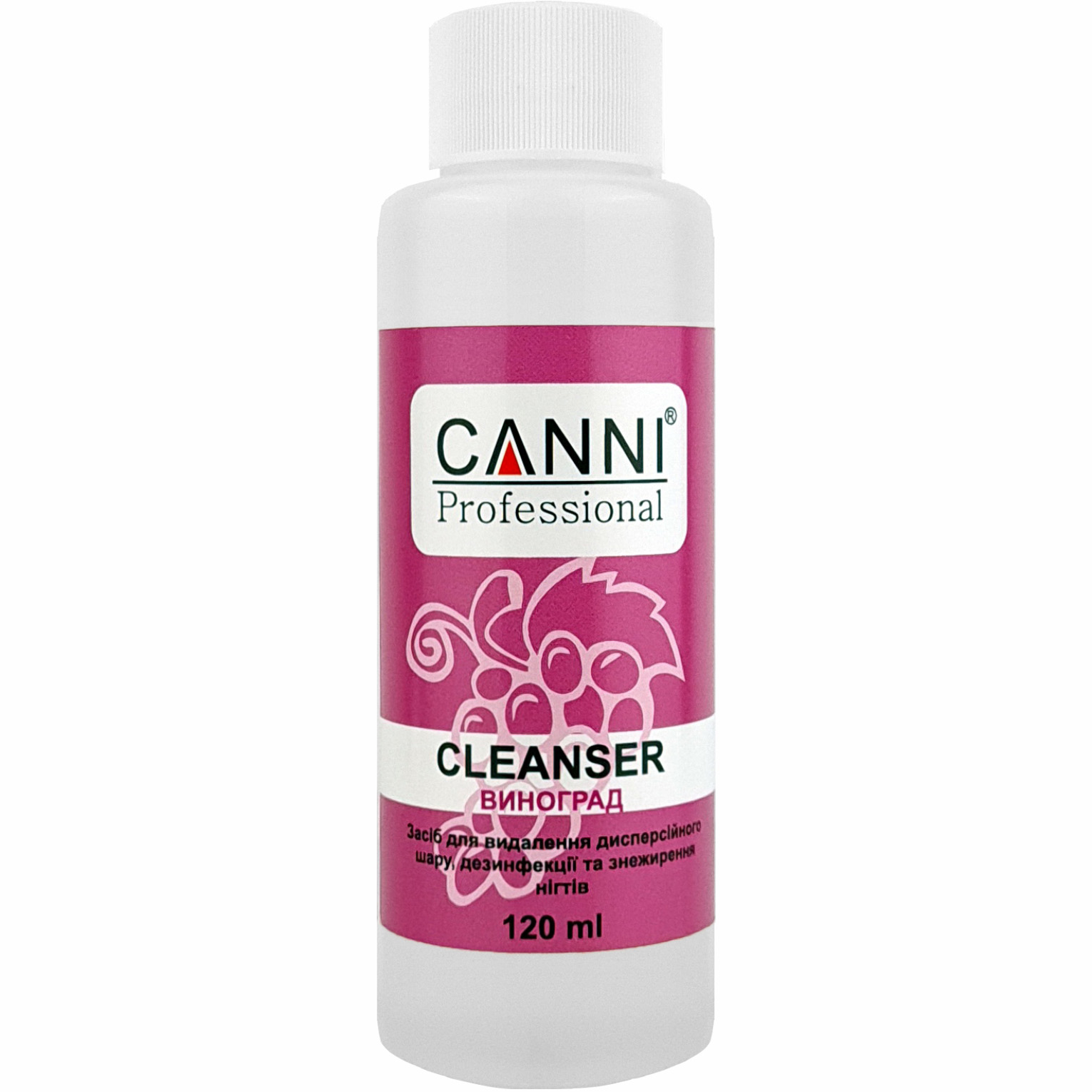 Засіб для видалення липкого шару Canni Cleanser 3 in 1 Виноград 120 мл - фото 1