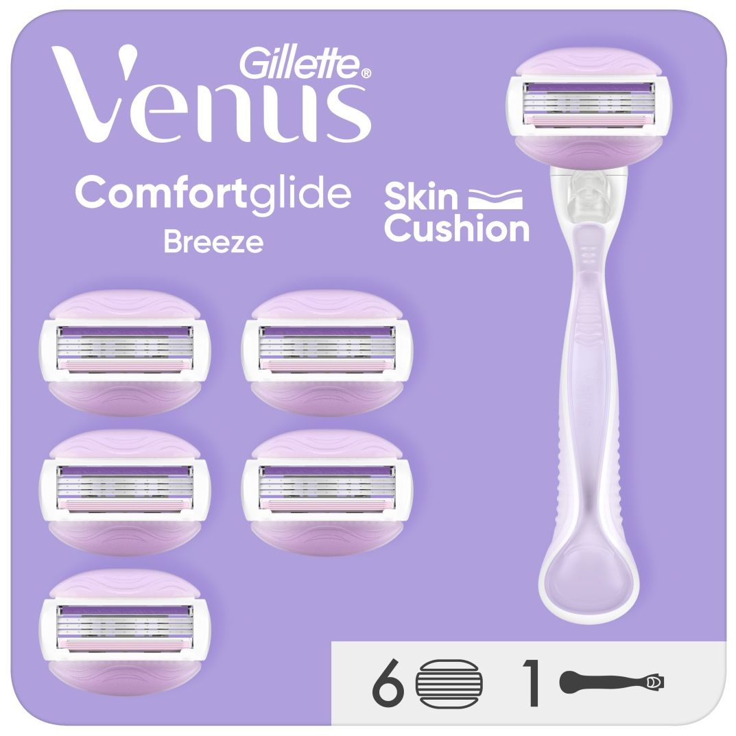 Станок для бритья Venus Comfort Glide Breeze с 6 сменными кассетами - фото 1