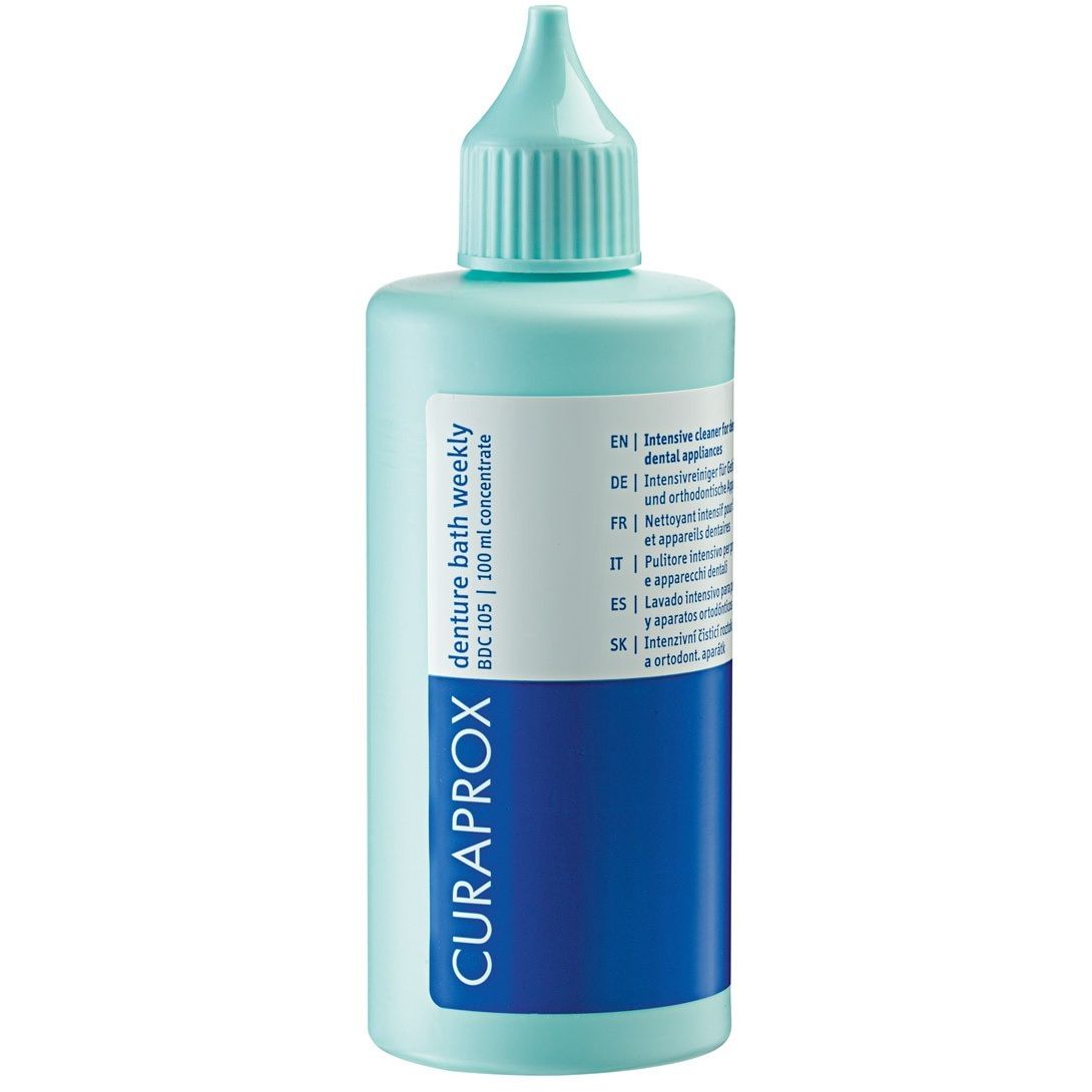 Жидкость-концентрат Curaprox BDC 105 для еженедельного ухода за протезами 100 мл - фото 1