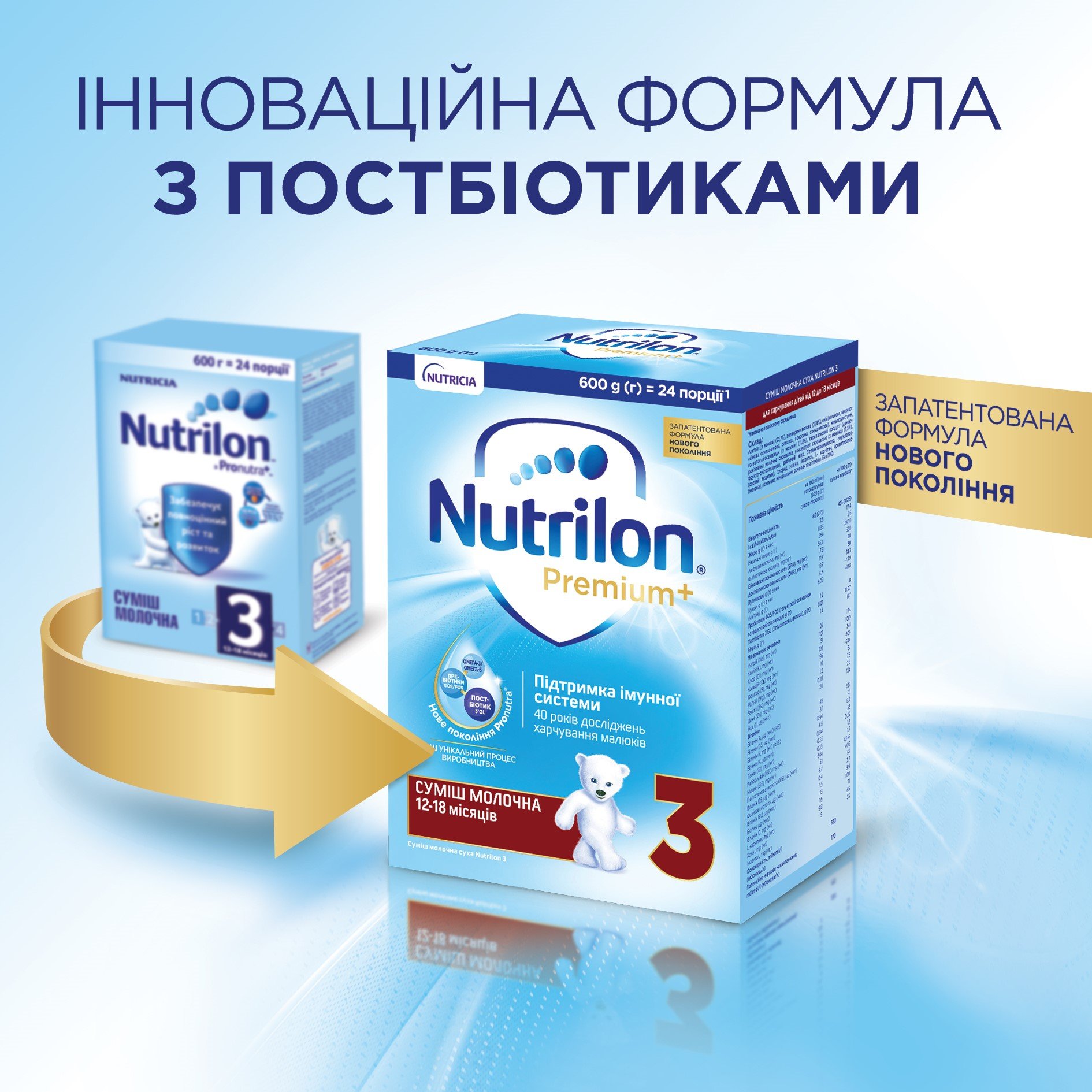 Суха молочна суміш Nutrilon Premium 3+, 600 г - фото 2