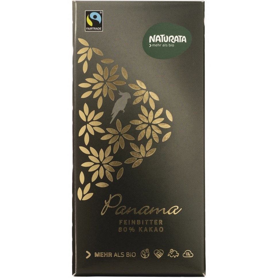 Шоколад чорний Naturata Панама органічний 80% какао 100 г - фото 1
