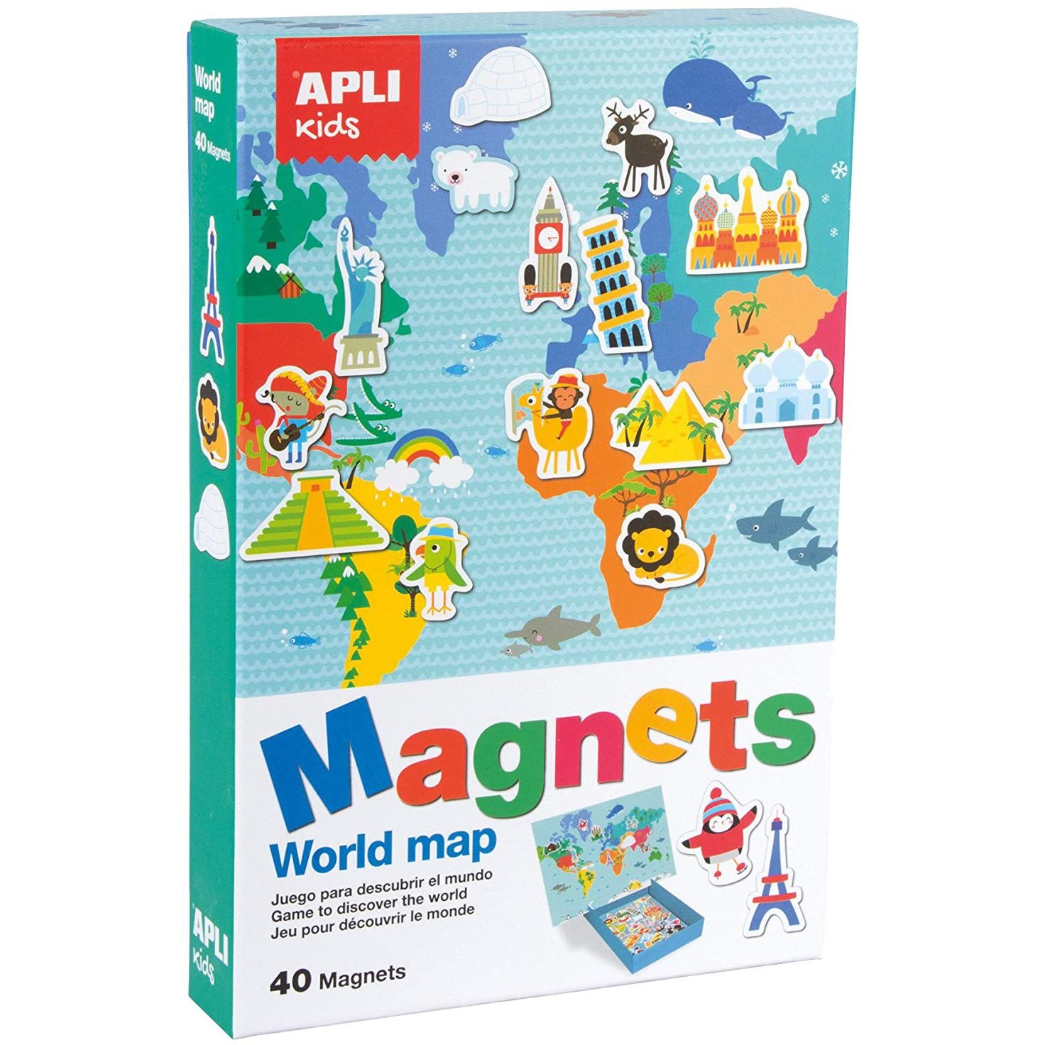 Комплект магнитов Apli Kids Карта мира (16494) - фото 1