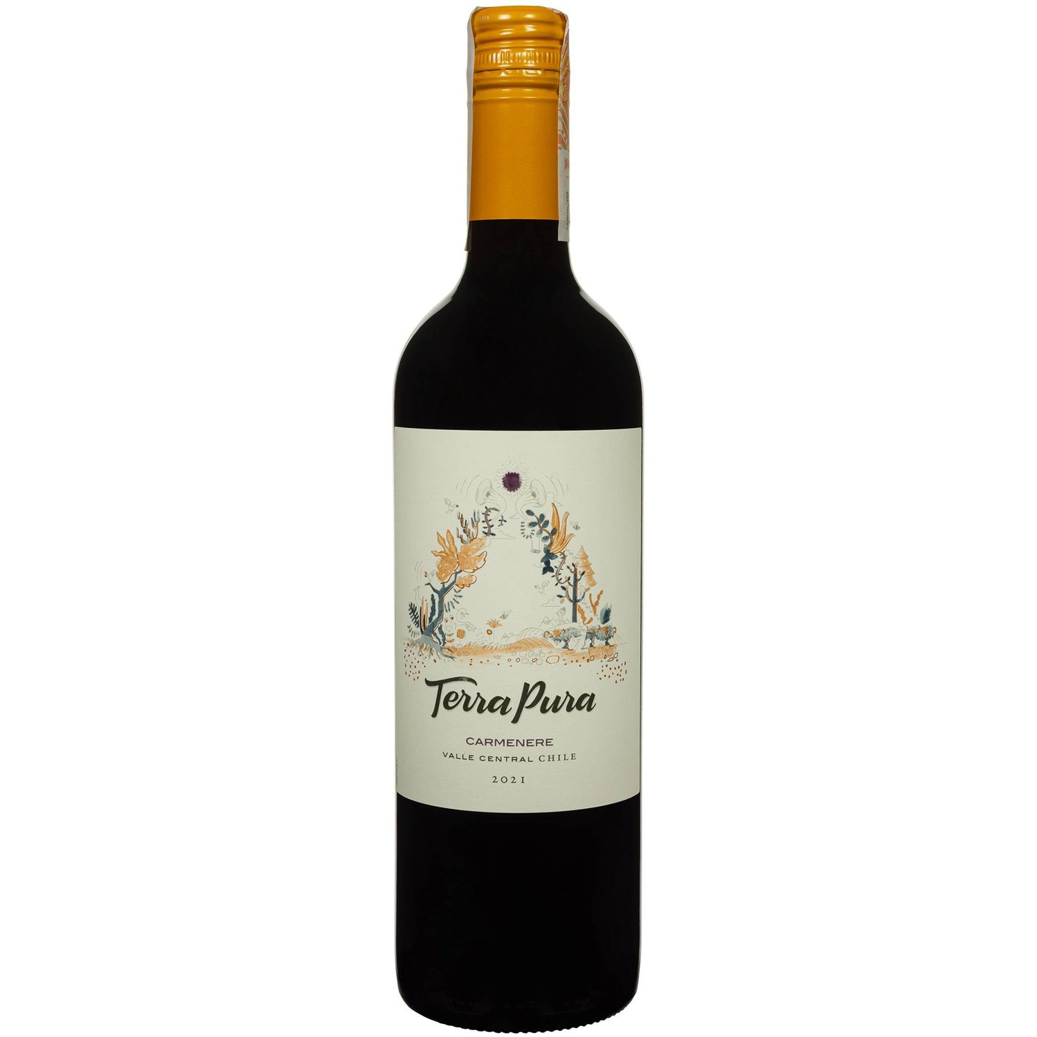 Вино Terra Pura Сarmenere 2021 красное сухое 0.75 л - фото 1