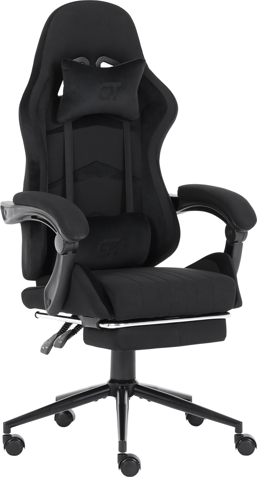 Геймерское кресло GT Racer черное (X-2324 Fabric Black Suede) - фото 2