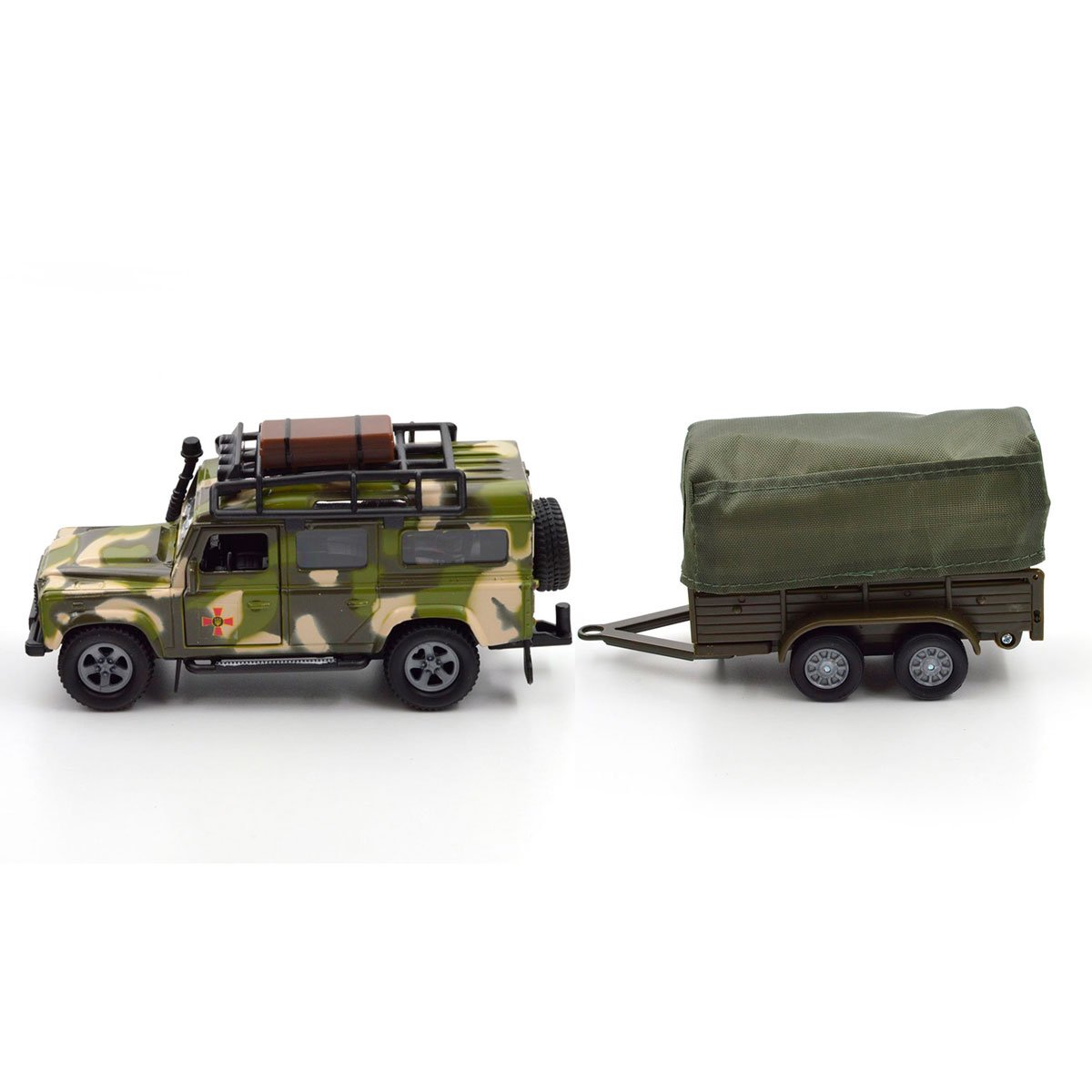 Ігровий набір TechnoDrive Land Rover Defender Military з причепом (520027.270) - фото 2