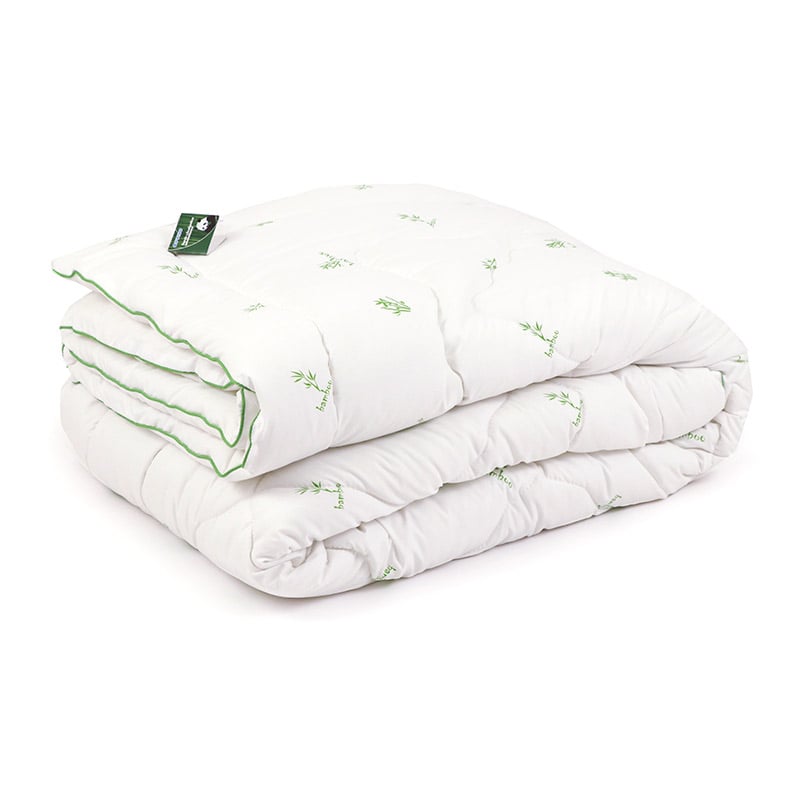 Одеяло бамбуковое Руно, 205х172 см, белый с салатовым (316.52_Bamboo Style) - фото 1
