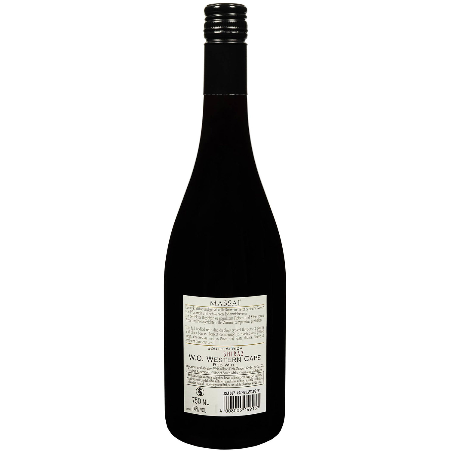Вино Massai Shiraz, красное, сухое, 0,75 л - фото 2