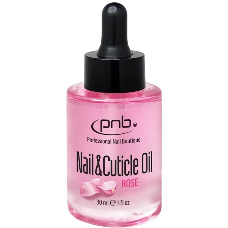 Масло по догляду за нігтями та кутикулою PNB Nail&Cuticle Oil троянда 30 мл - фото 1