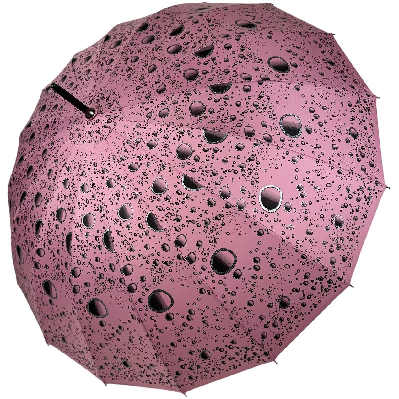Жіноча парасолька-палиця напівавтомат Toprain 98 см рожева - фото 1
