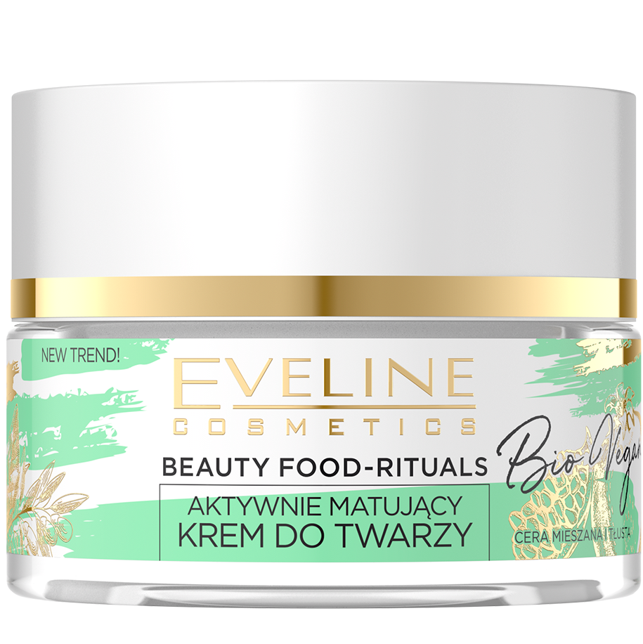 Активний матуючий крем для обличчя Eveline Beauty Food-rituals Bio Vegan, 50 мл - фото 1